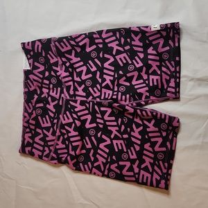 NIKE Dri-FIT Bike Shorts Women's size S & L Mid Rise 7" Length Black/Pink NWT